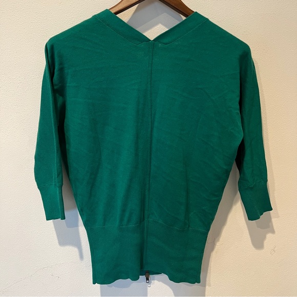 Cabi Banner Sweater Half Sleeve Double Zipper VNeck Knit Cardigan - Picture 13 of 13